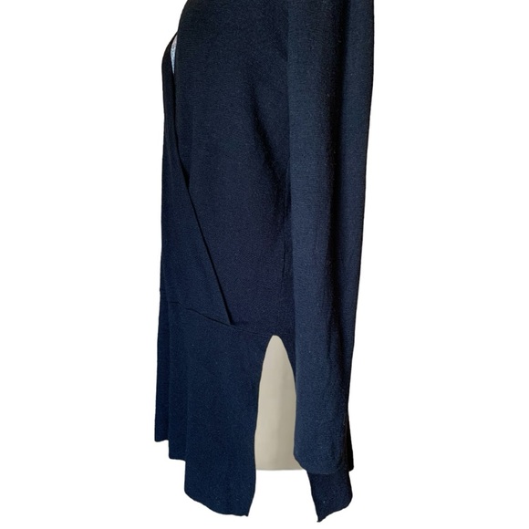 Eileen Fisher 100% Italian merino wool wrap tunic sweater in black Size Small - Picture 7 of 13